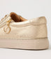 Ziera Pamela Arch Support Zip Sneaker Gold Cheetah Leather | Women's Shoes | Gretel Lane