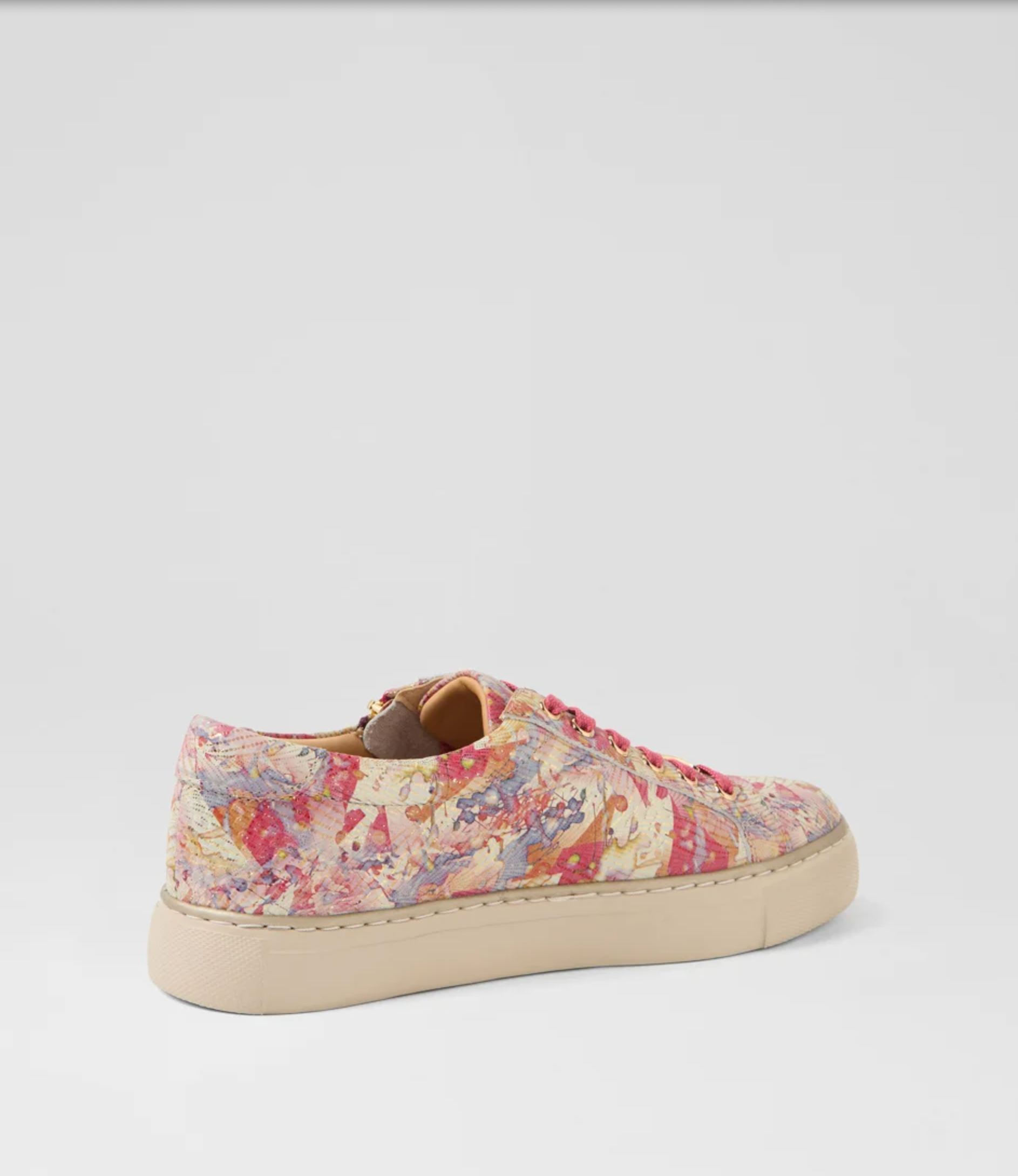 Pamela Pink Woven Leather Sneaker | Gretel Lane