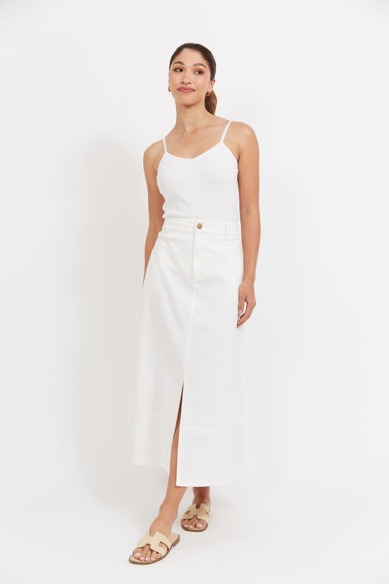 Panama Maxi Skirt (White)