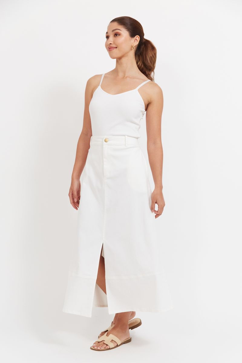 Panama Maxi Skirt (White)