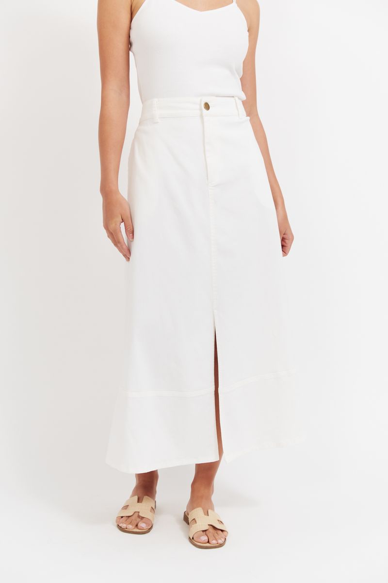Panama Maxi Skirt (White)