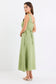 Panama Sleeveless Button Front Midi Dress (Moss)