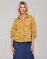 Boom Shankar Women's Mustard Print Pari Shirt | Gretel Lane