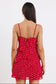 Passion Bias Ruffle Mini Slip Dress (Cherry Ditsy Polka Dot)