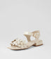 Django & Juliette Penee Low Heel Patent Leather Sandal Ivory | Women's Sandals | Gretel Lane