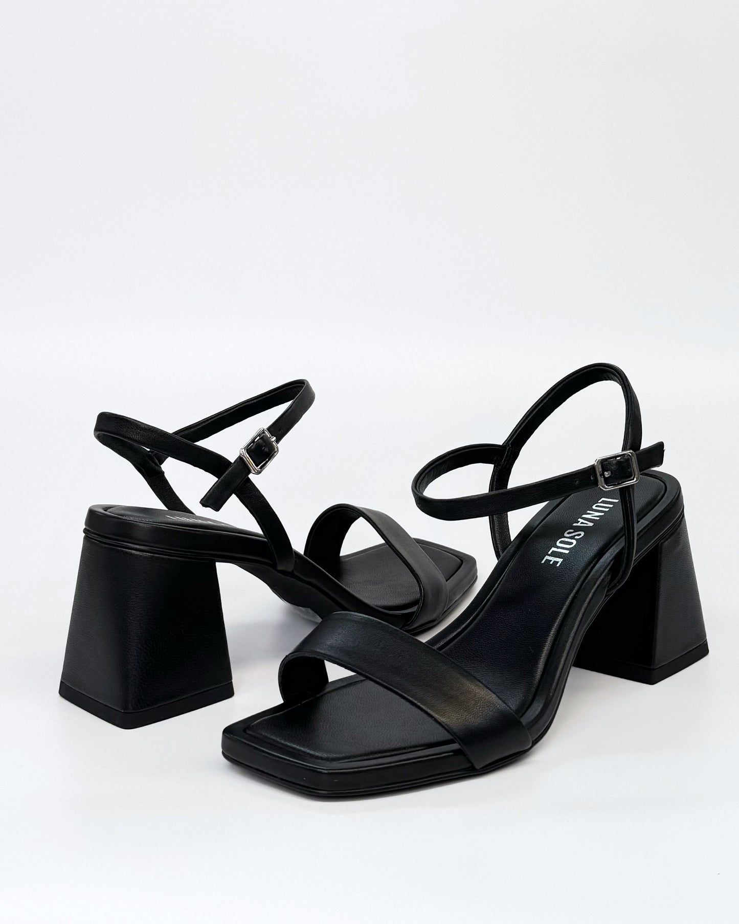 Luna Sole Petra Women's Heel Sandal Black Leather | Women's Footwear | Gretel Lane