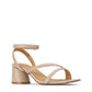 EOS Petricia Strappy Mid Heel Sandal Nude Leather | Women's Heels | Gretel Lane