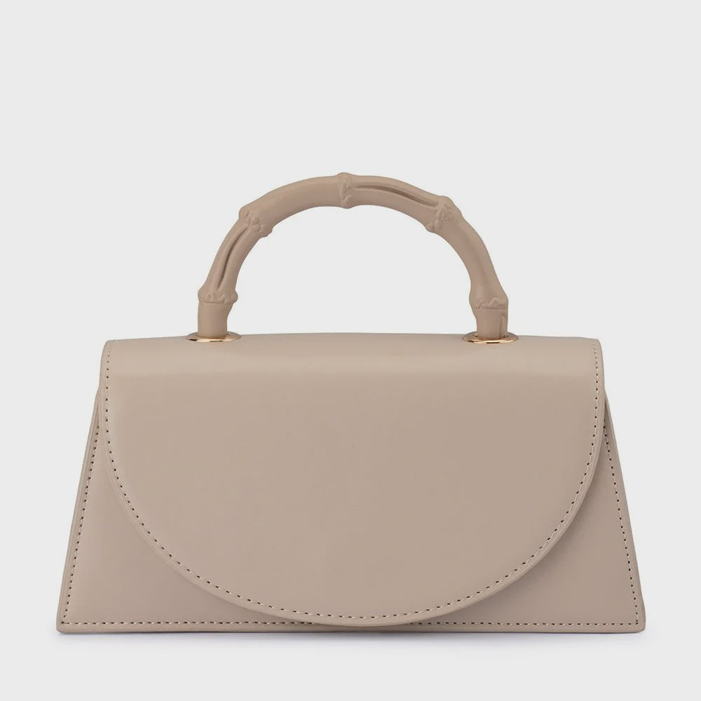 Phoebe Bamboo Handle Bag (Mink)