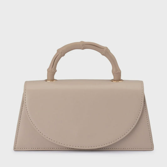 Phoebe Bamboo Handle Bag (Mink)