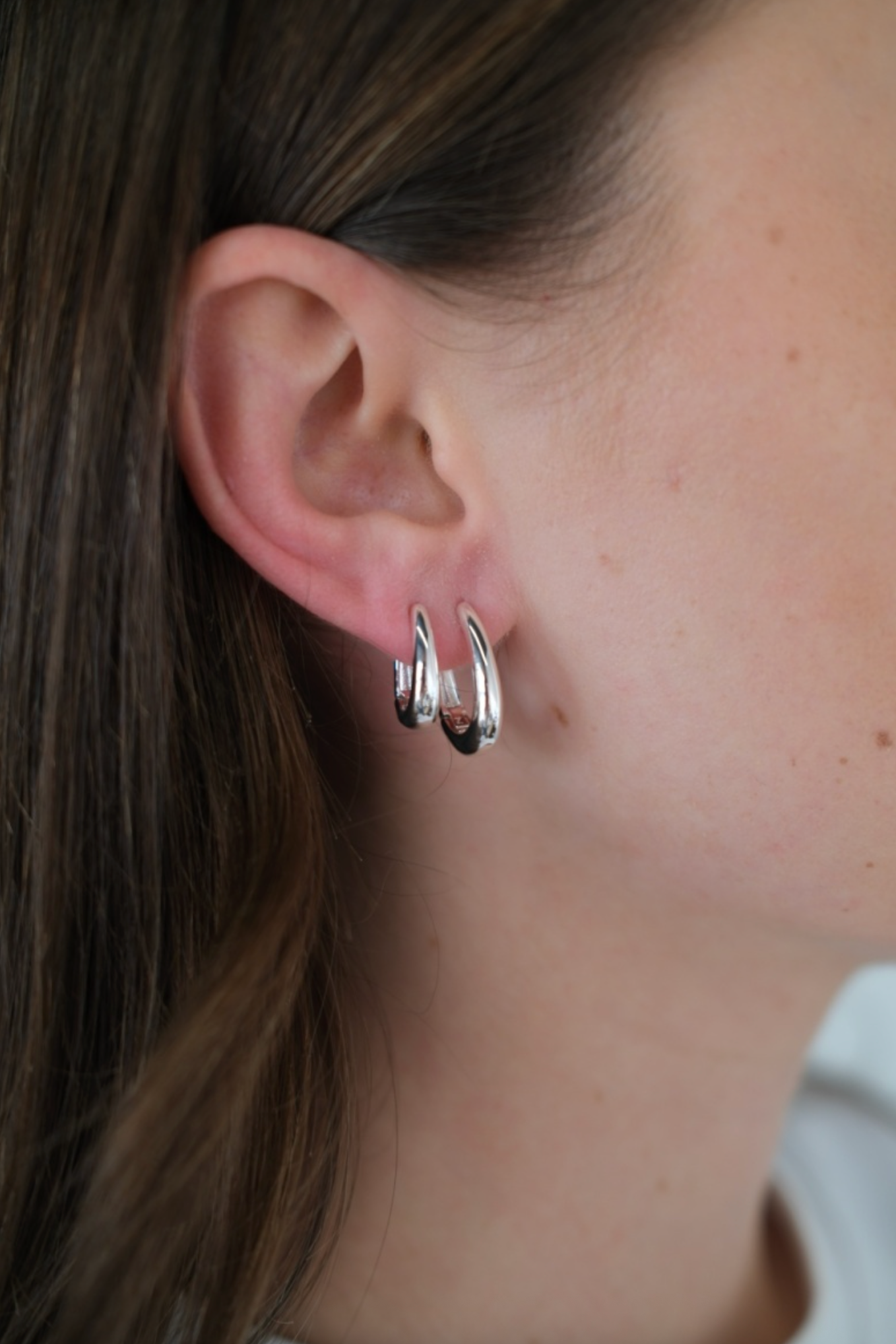 Zafino Pia Large Hoop Earrings Silver | Women's Jewellery | Gretel Lane