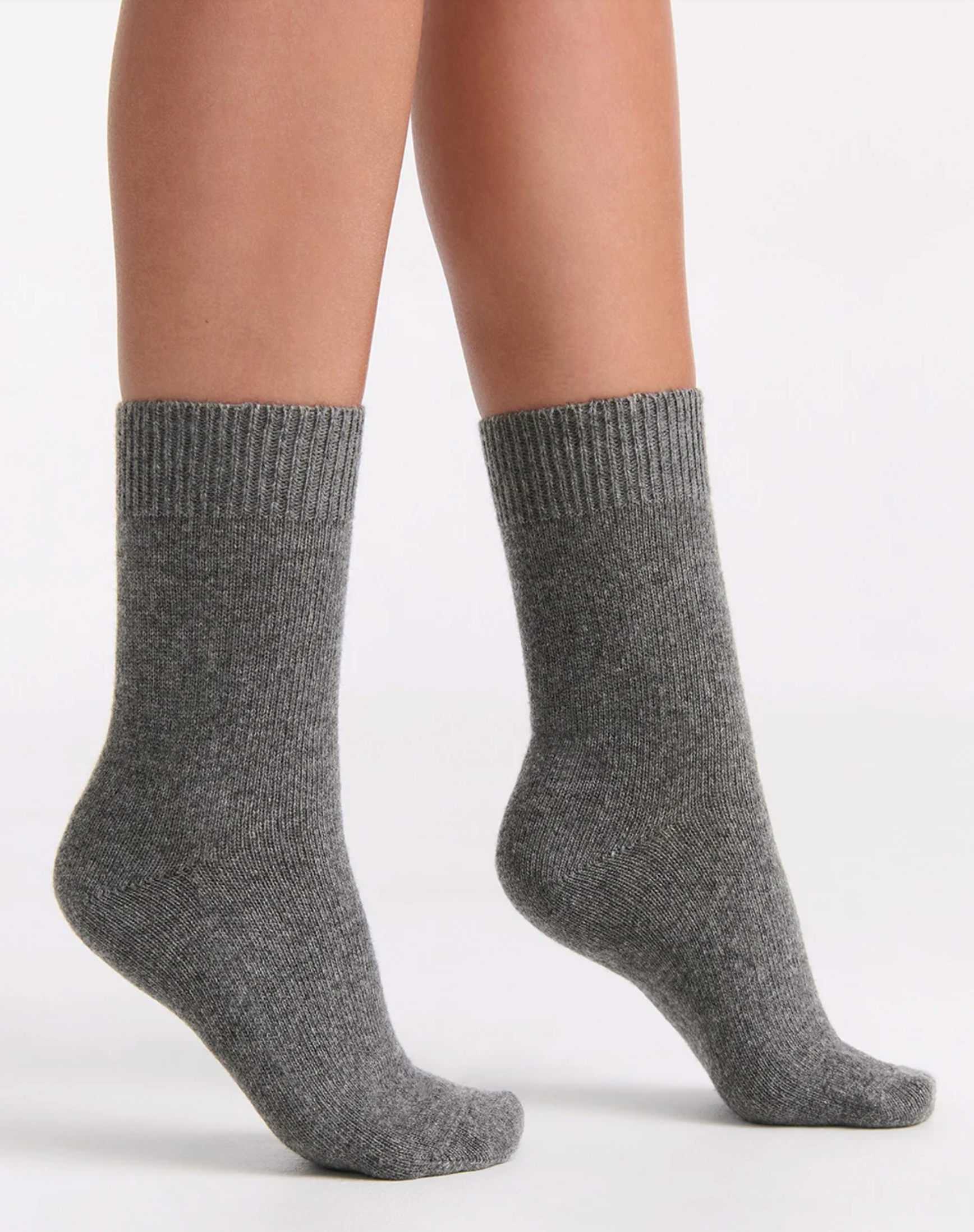 Levante Pina Wool Blend Crew Sock in Charcoal | Women's Socks | Gretel Lane