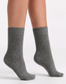 Levante Pina Wool Blend Crew Sock in Charcoal | Women's Socks | Gretel Lane