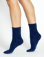 Levante Pina Wool Blend Crew Sock in Navy | Women's Socks | Gretel Lane