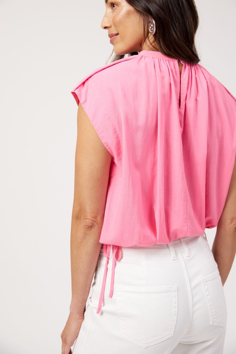 HAVEN Positano Sleeveless Bloused Top Pink | Women's Clothing | Gretel Lane
