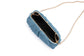 Queenie Gathered Woven Clutch (Blue)