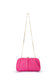 Queenie Gathered Woven Clutch (Pink)