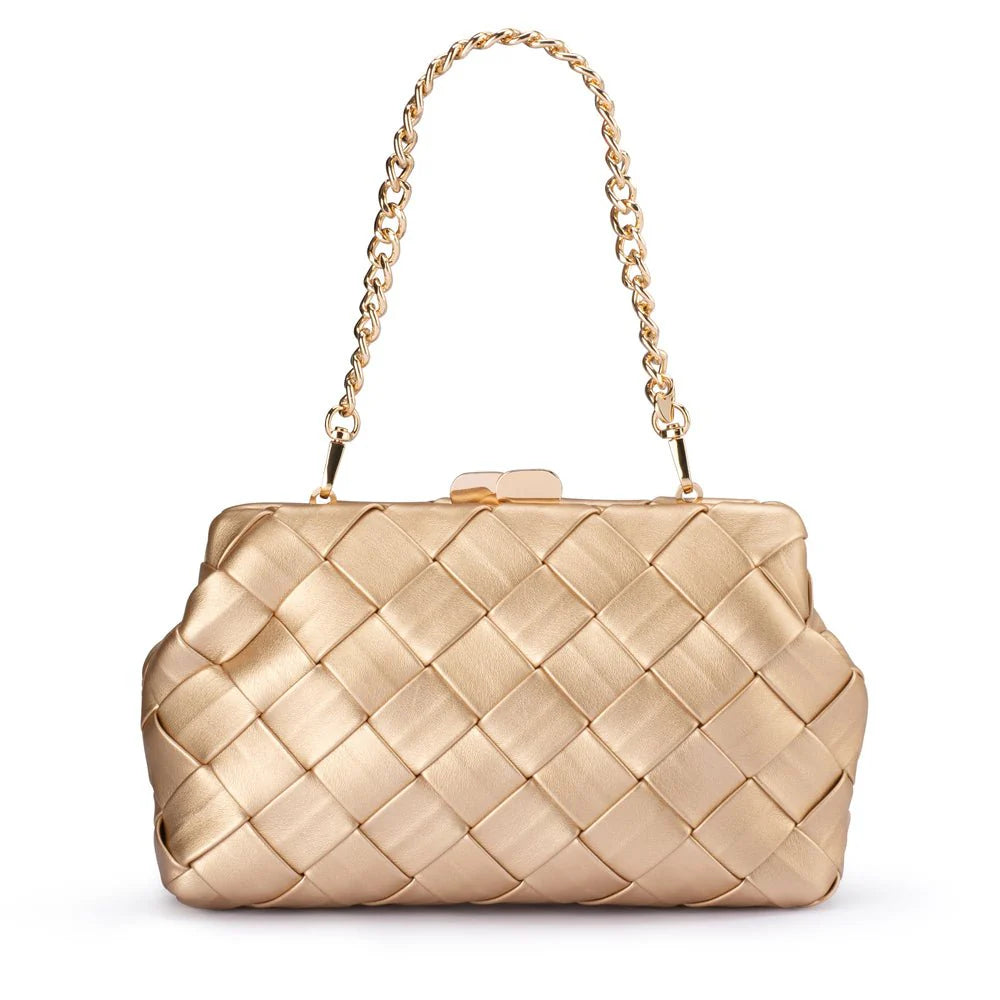 Quinn Woven Clutch (Gold)