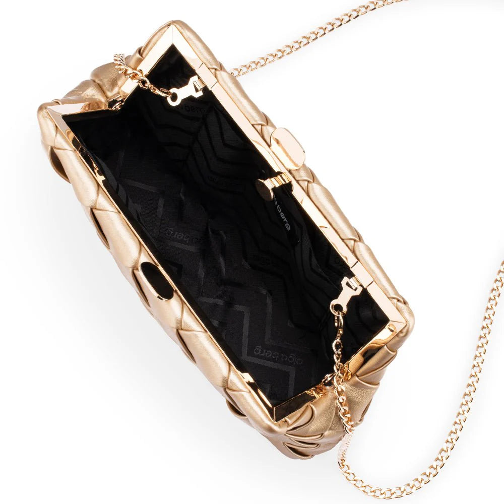 Quinn Woven Clutch (Gold)