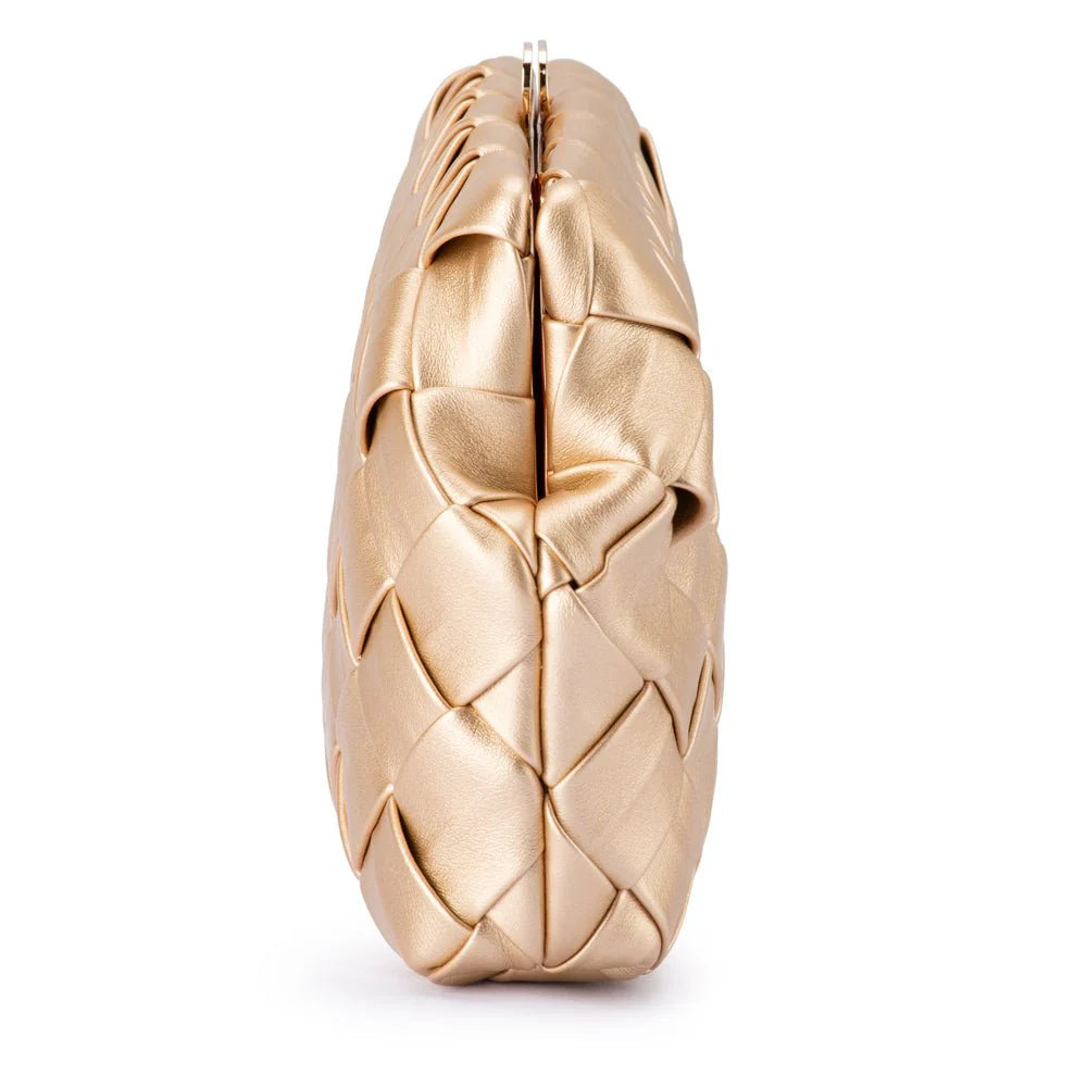 Quinn Woven Clutch (Gold)
