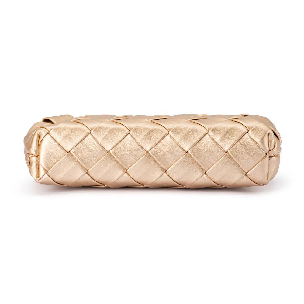 Quinn Woven Clutch (Gold)