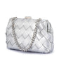 Quinn Woven Clutch (Silver)