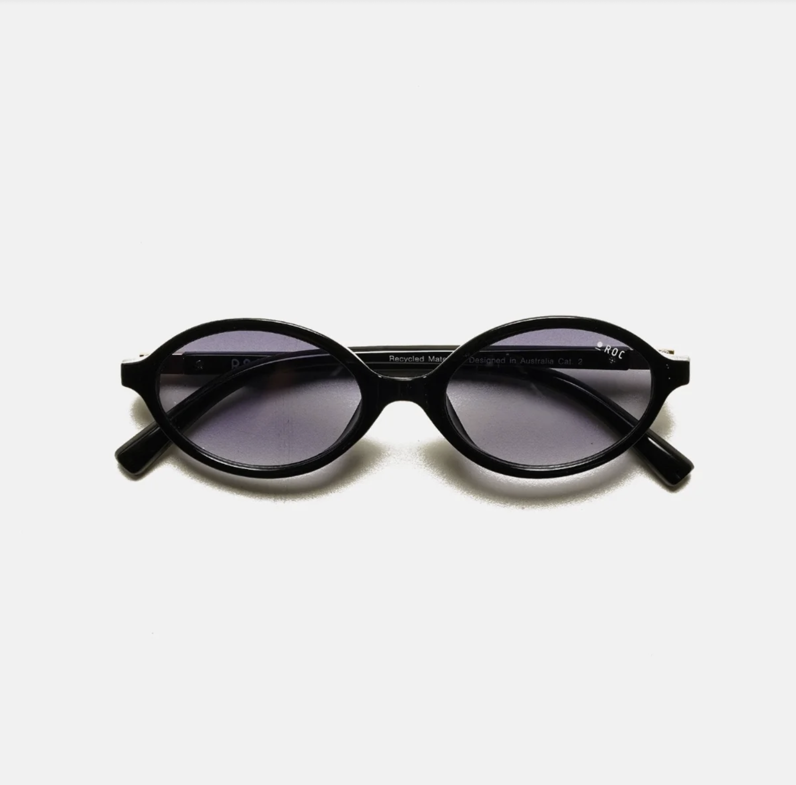 ROC Reboot Oval Sunglasses Black-Blue | Women's Eyewear | Gretel Lane