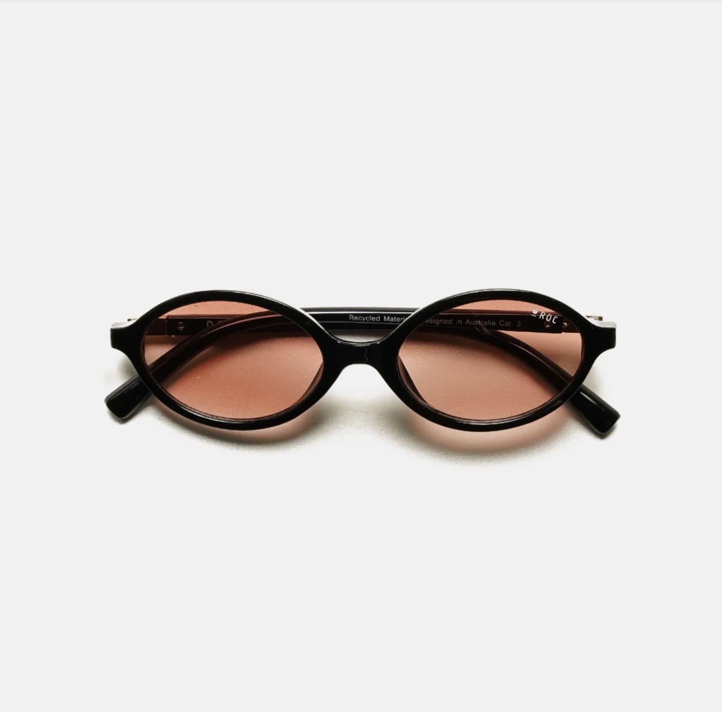 ROC Reboot Oval Sunglasses Black-Tangerine | Women's Eyewear | Gretle Lane