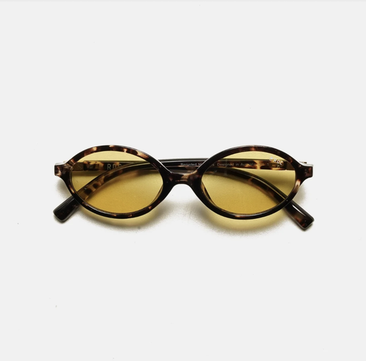 ROC Reboot Oval Sunglasses Tortoiseshell-Yellow | Women's Eyewear | Gretel Lane