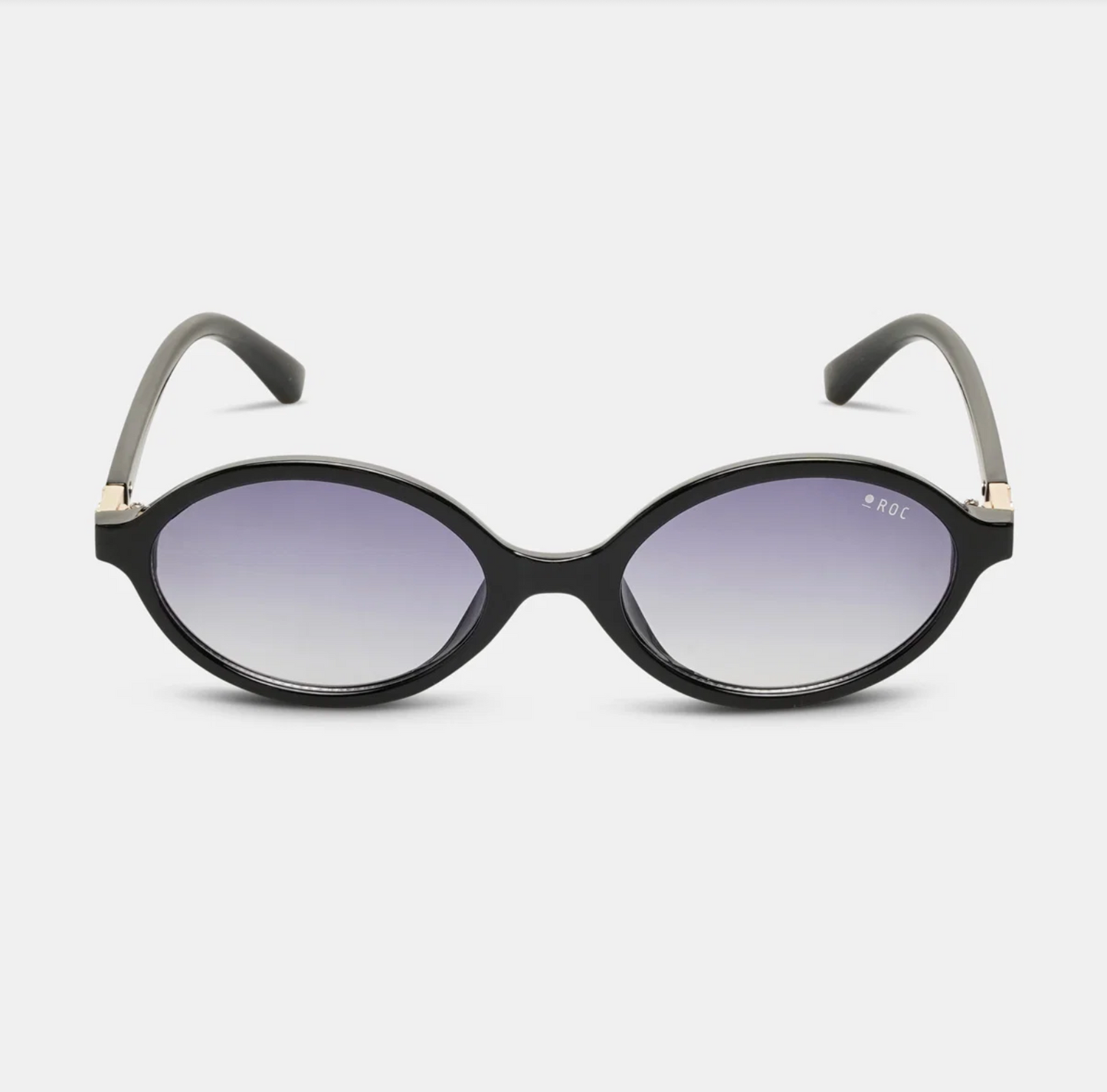 ROC Reboot Oval Sunglasses Black-Blue | Women's Eyewear | Gretel Lane