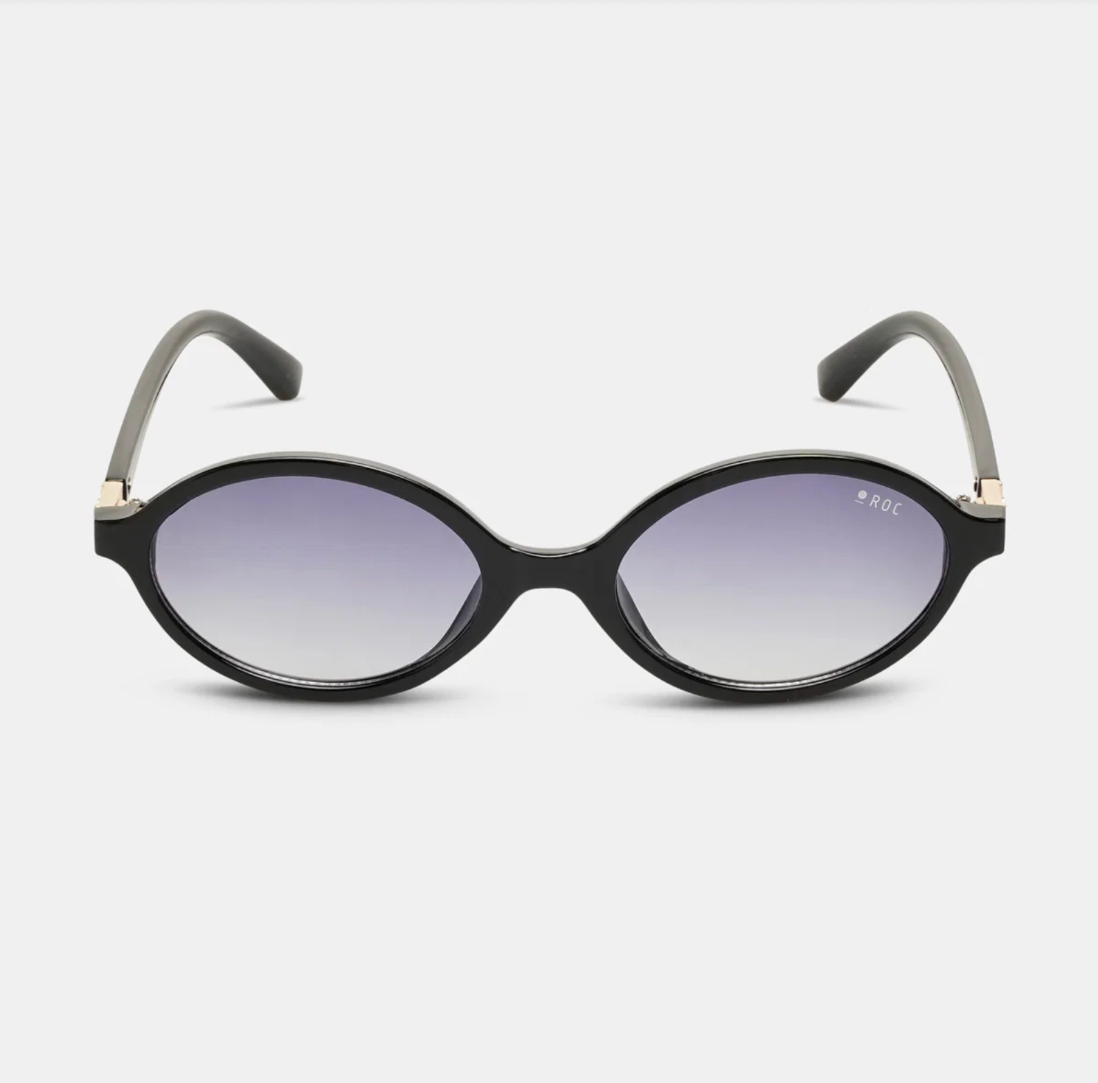 ROC Reboot Oval Sunglasses Black-Blue | Women's Eyewear | Gretel Lane