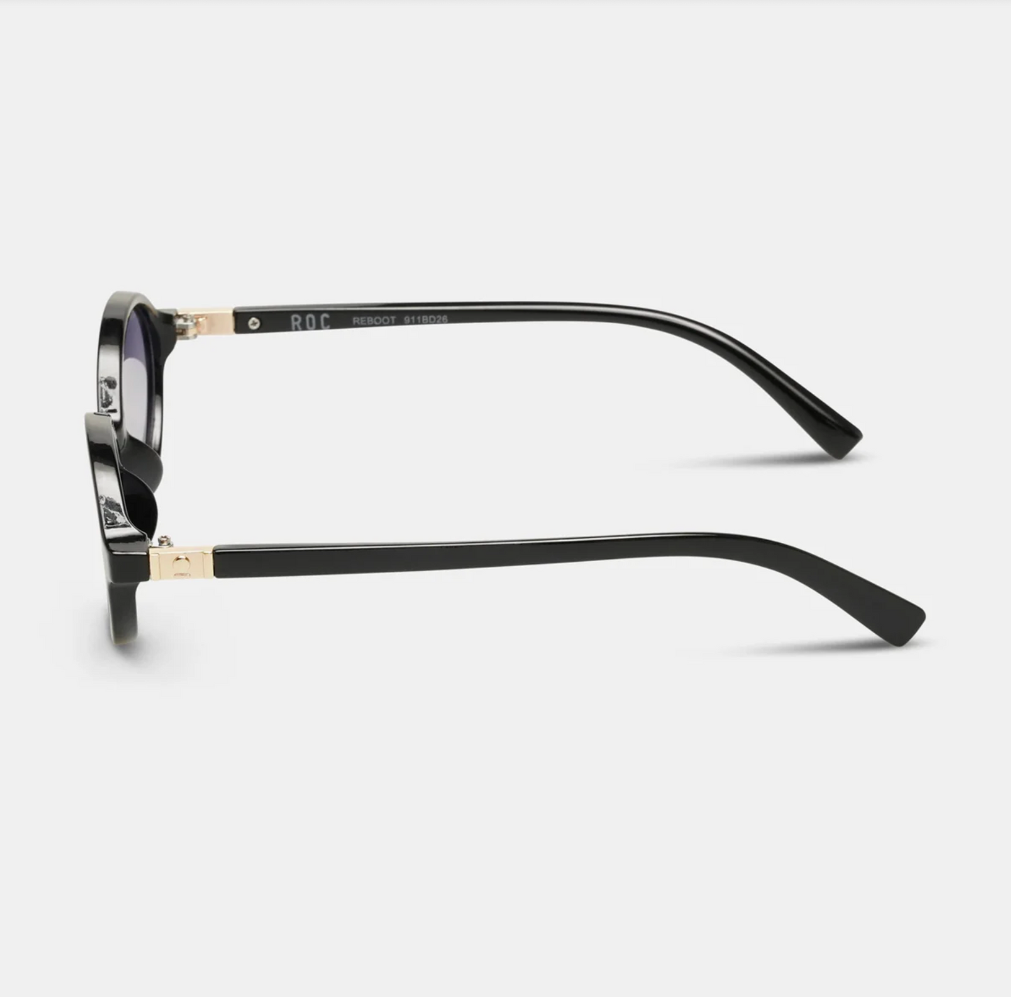 ROC Reboot Oval Sunglasses Black-Blue | Women's Eyewear | Gretel Lane