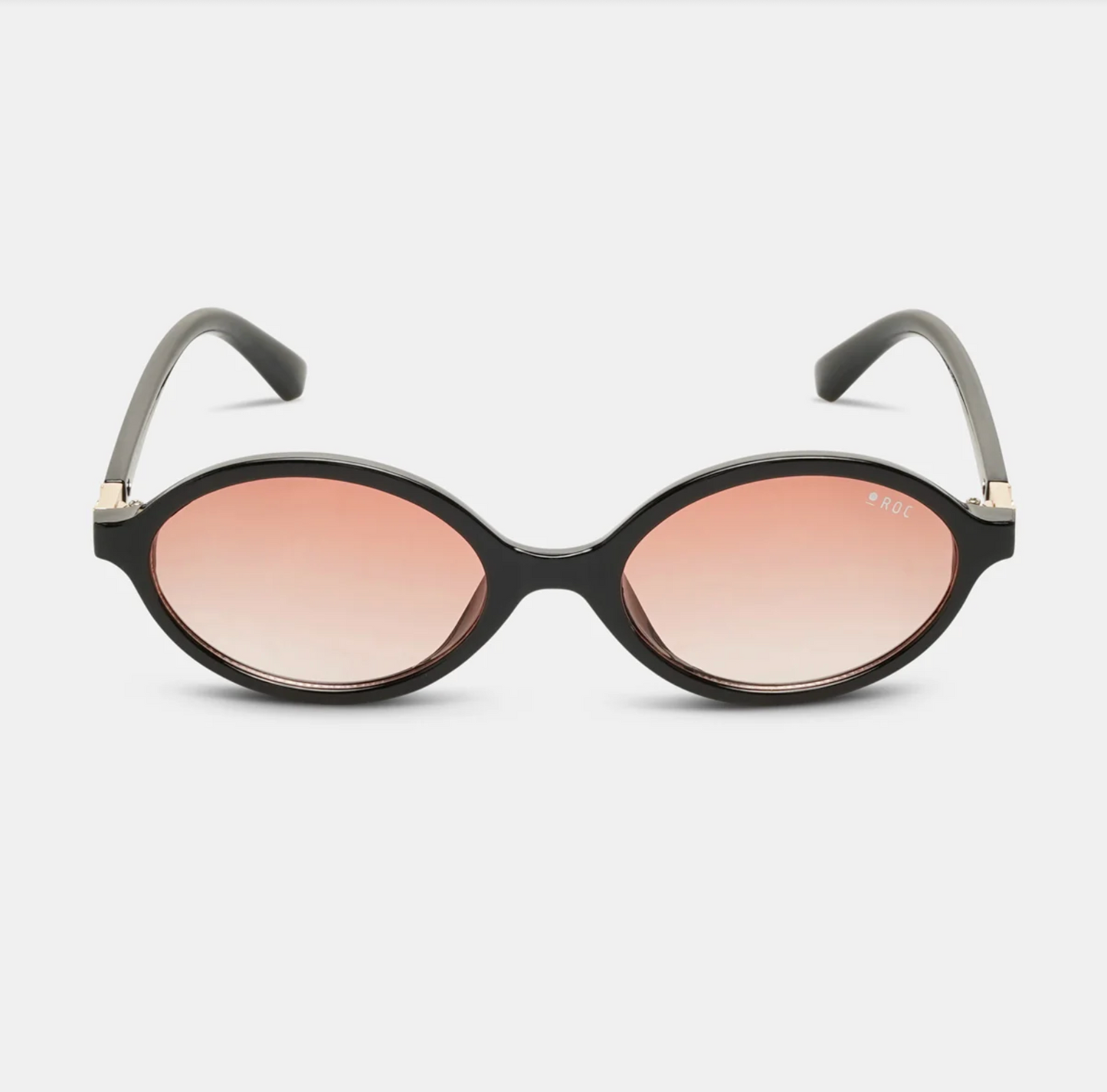 ROC Reboot Oval Sunglasses Black-Tangerine | Women's Eyewear | Gretle Lane