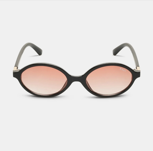 ROC Reboot Oval Sunglasses Black-Tangerine | Women's Eyewear | Gretle Lane