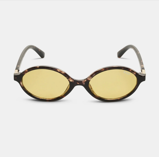 ROC Reboot Oval Sunglasses Tortoiseshell-Yellow | Women's Eyewear | Gretel Lane