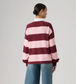 Levi Women's Pink and Maroon Stripe Rugby Top | Gretel Lane