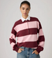 Levi Women's Pink and Maroon Stripe Rugby Top | Gretel Lane