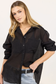 Stories Be Told Reflex Semi Sheer Oversized Boyfriend Shirt Black | Women's Clothing | Gretel Lane