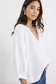 RE:UNION Revolutionary Linen Relaxed  Long Sleeve Top White | Women's Tops | Gretel Lane