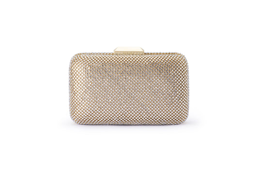 Ronny Crystal Mesh Clutch (Champagne)