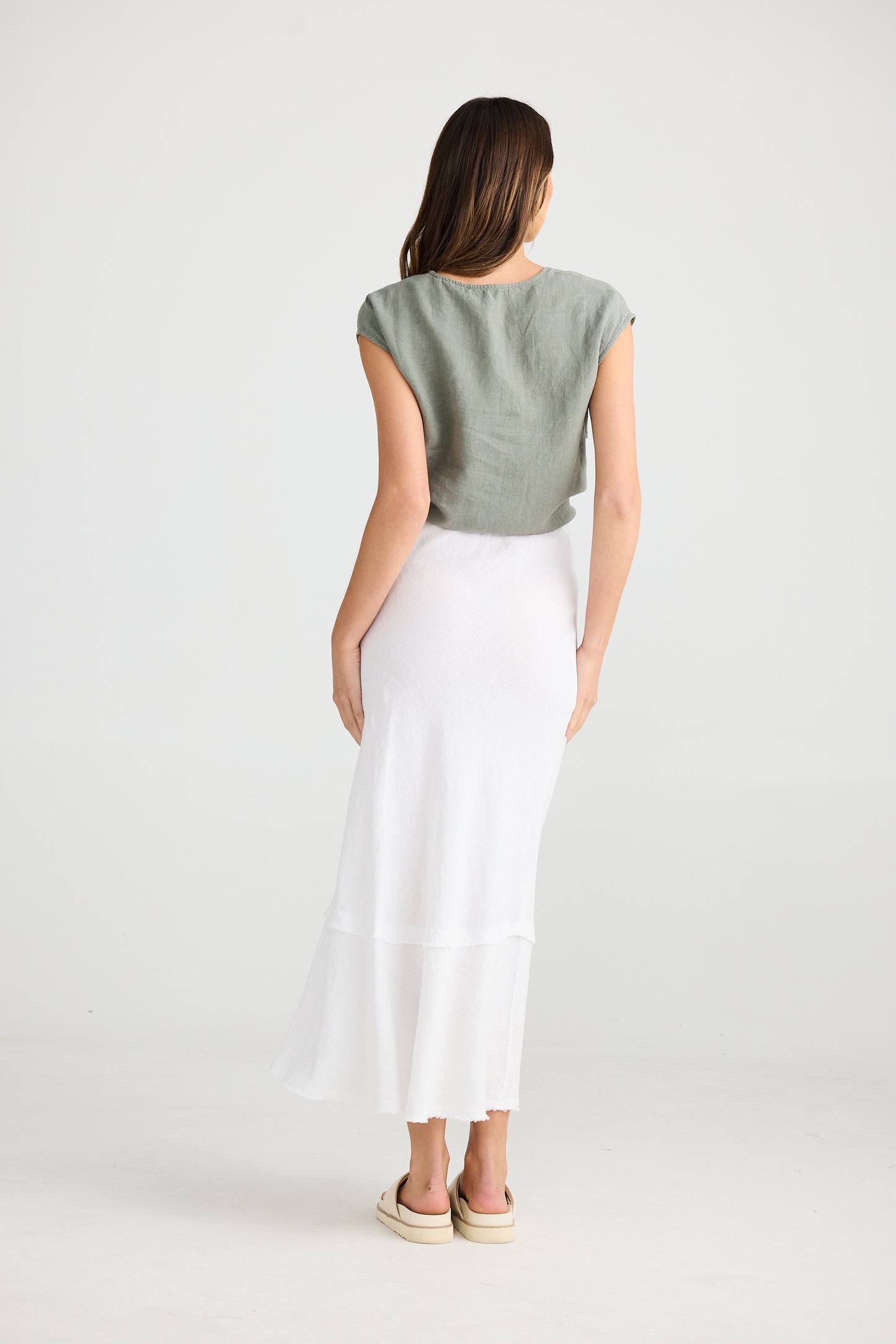 Pisa Skirt (White Linen)