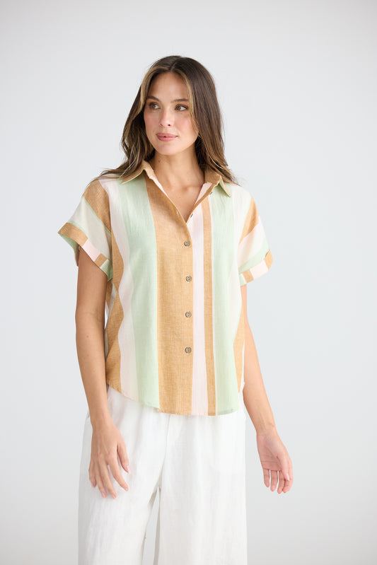 Dune Shirt (Melon Field Stripe)