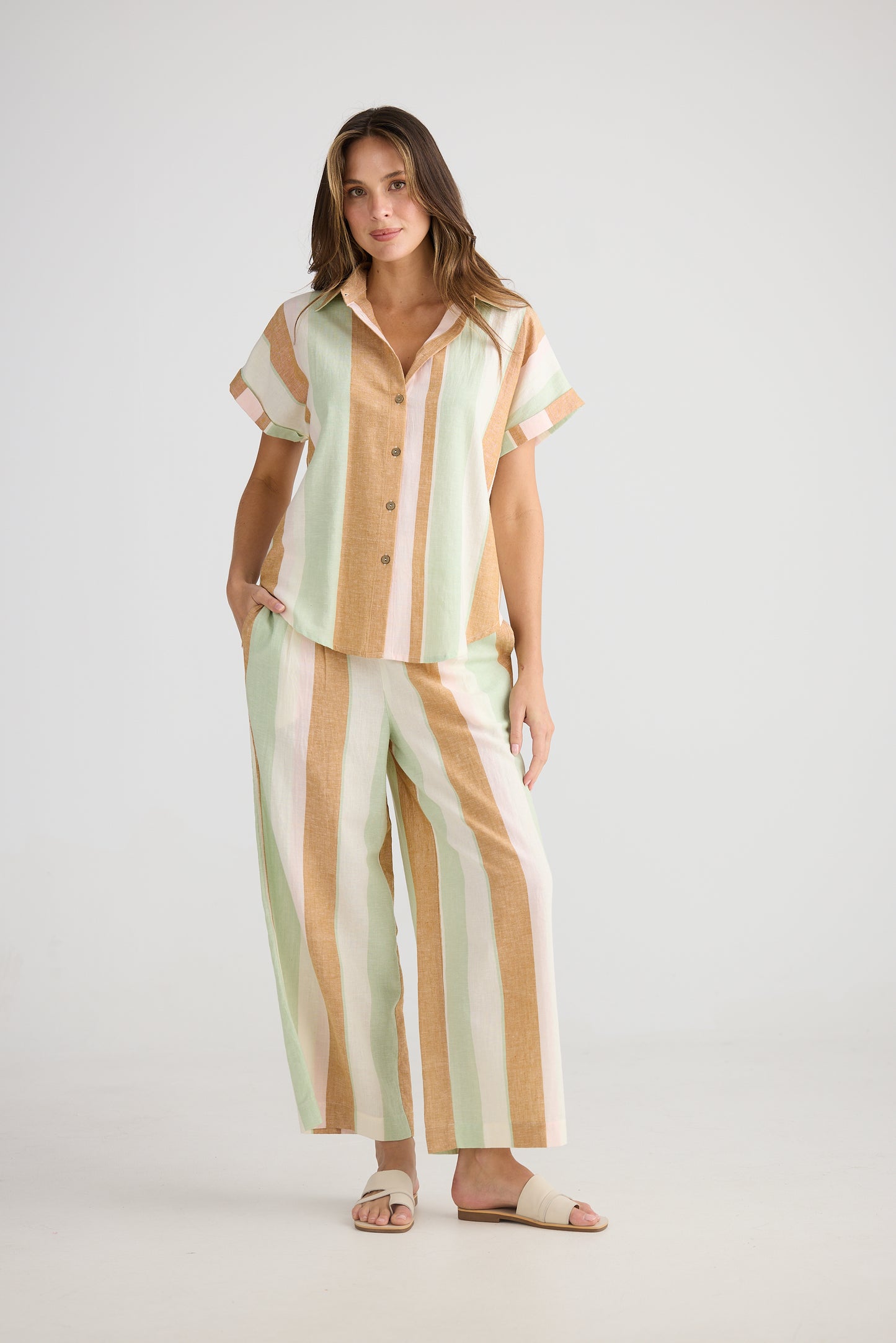 Dune Shirt (Melon Field Stripe)