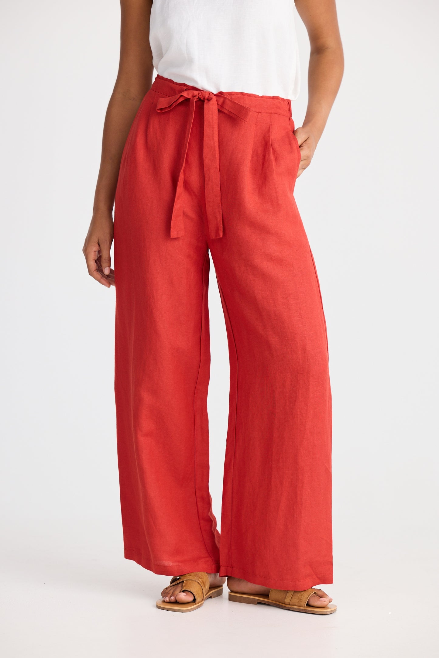 Dickens Pant (Cherry Linen Blend)