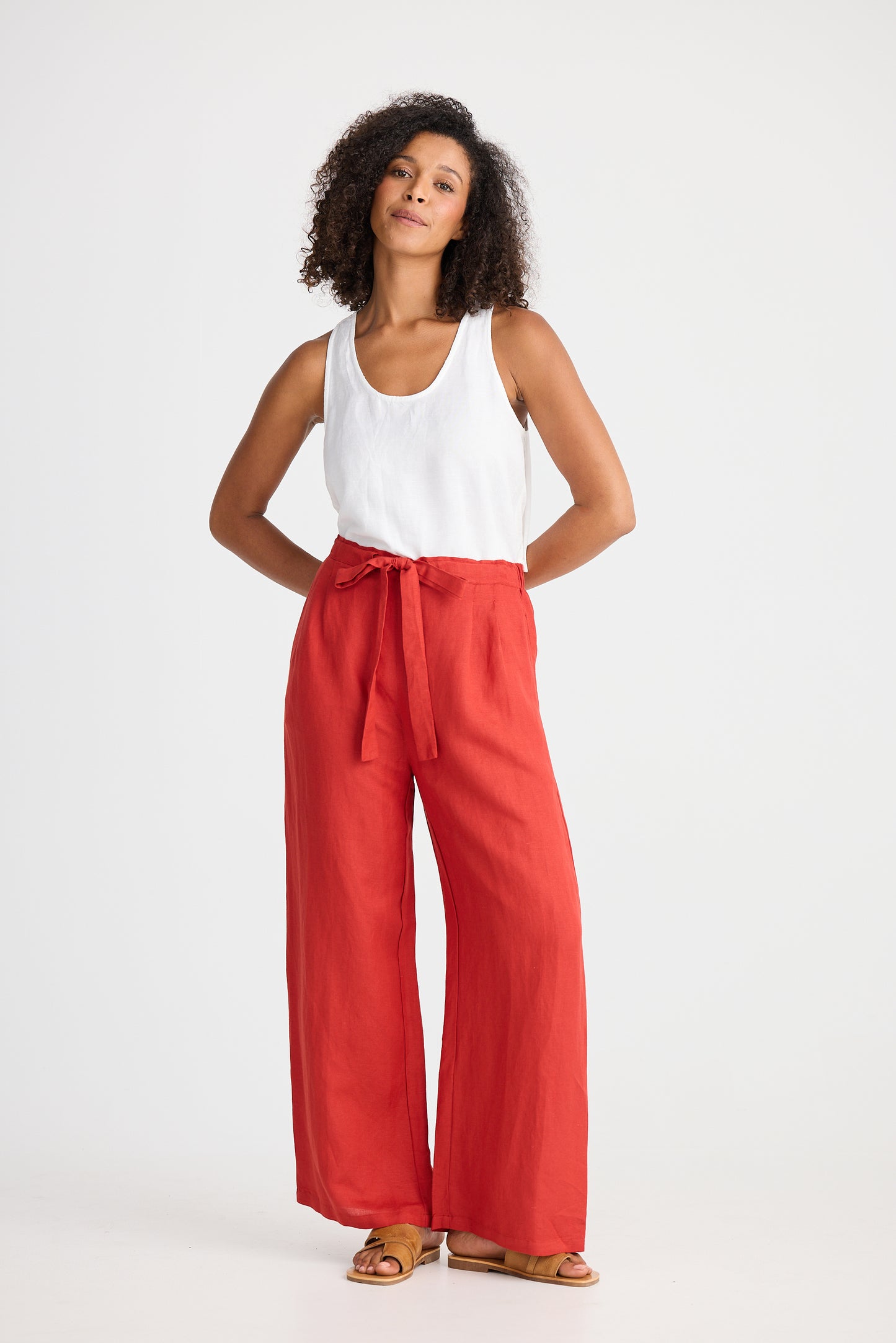 Dickens Pant (Cherry Linen Blend)