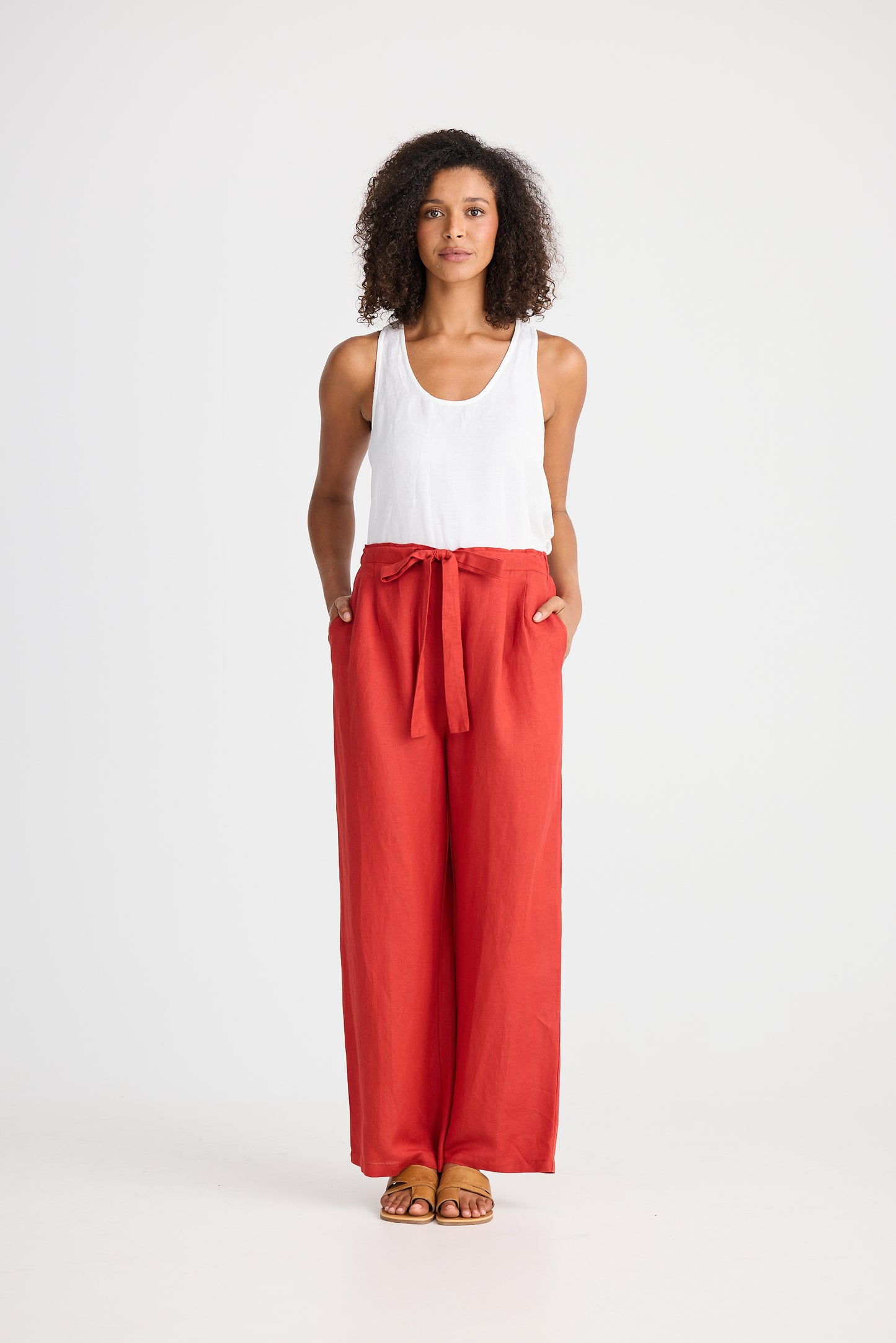 Dickens Pant (Cherry Linen Blend)
