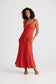 Coco Bias Dress (Cherry Linen Blend)