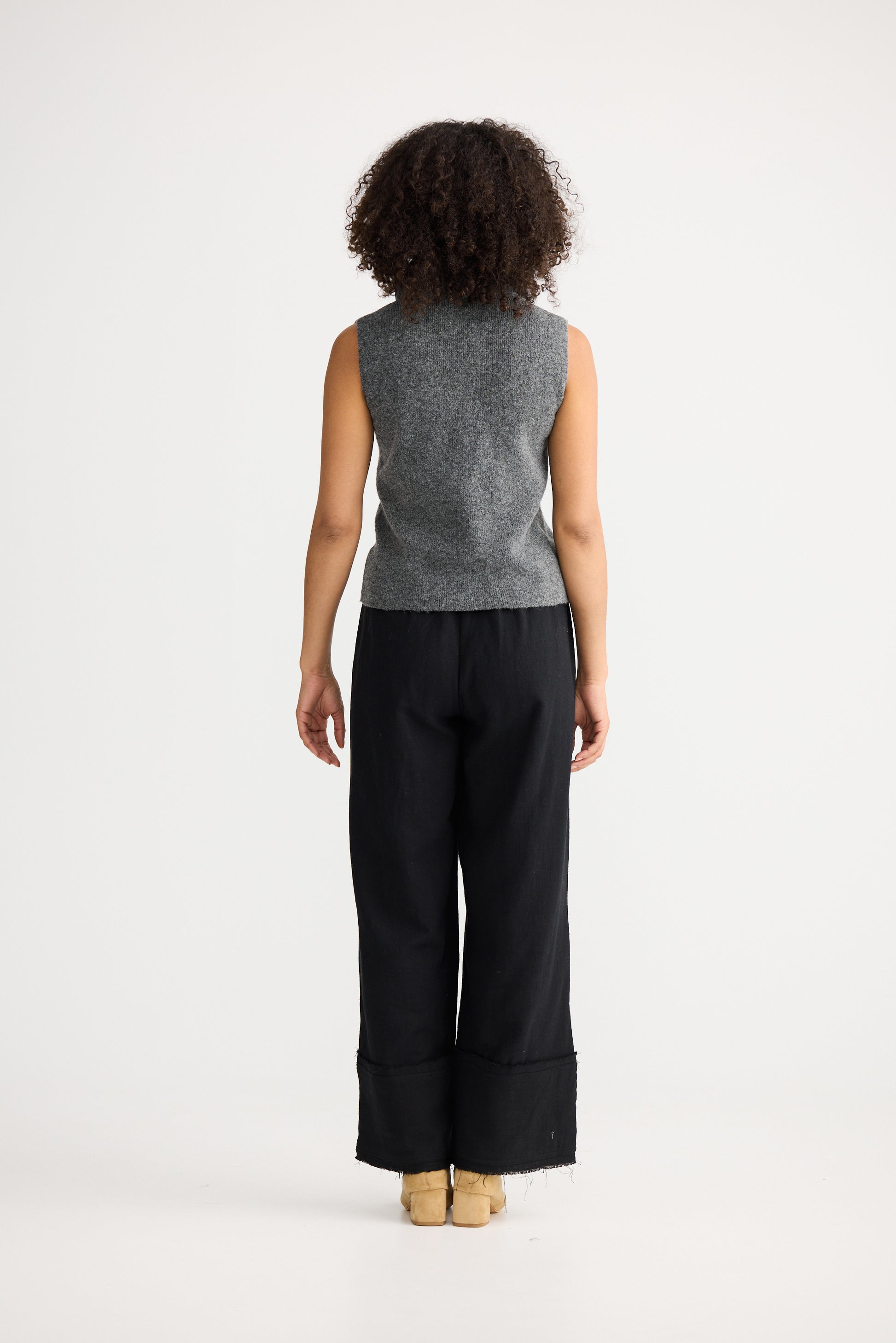 The Shanty Corp Lucerne Sleeveless Knit Top in Charcoal | Women's Knit | Gretel Lane