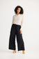 The Shanty Corporation Sardinia Scalloped Linen Pant in Black | Women's Clothing | Gretel Lane