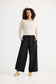 The Shanty Corporation Sardinia Scalloped Linen Pant in Black | Women's Clothing | Gretel Lane