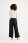The Shanty Corporation Sardinia Scalloped Linen Pant in Black | Women's Clothing | Gretel Lane
